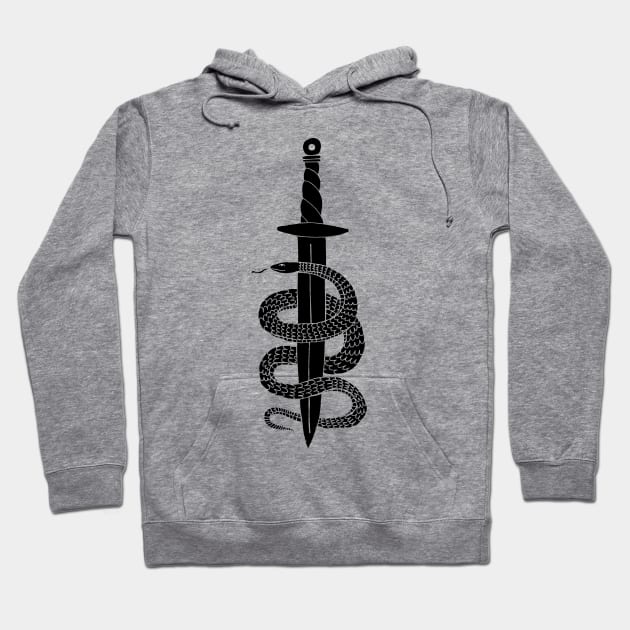 snake & dagger Hoodie by MatthewTaylorWilson